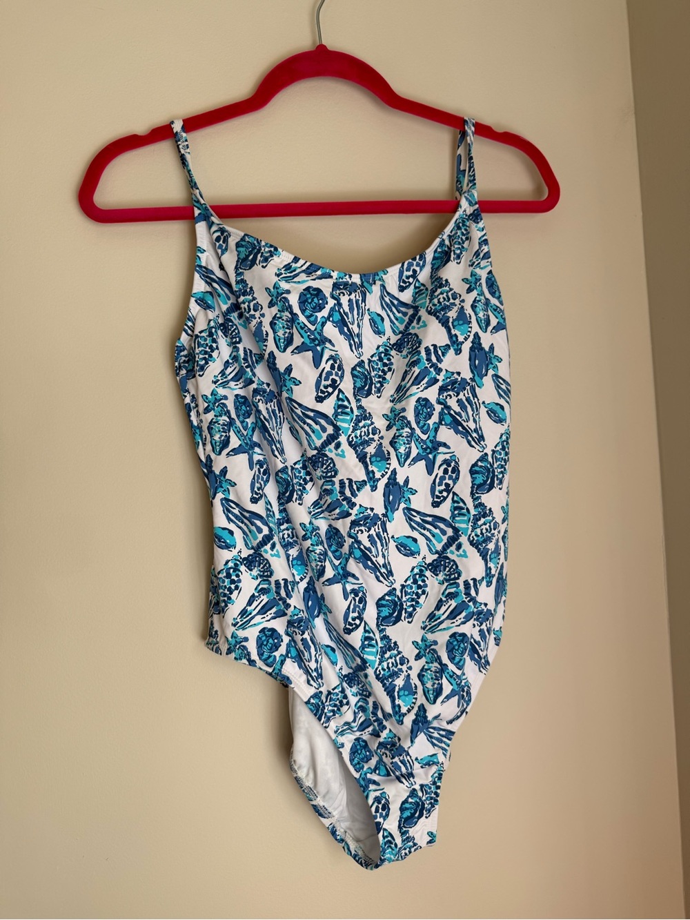 Lily Pulitzer Backless Blue Shell Collector Lima One Piece